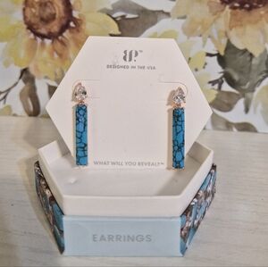 Elegant Blue Stone Earrings